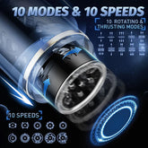 LilPleaser - 10 Thrusting Spinning Suction Technical Sense Male Masturbator - Lilpleaser